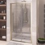 Eastbrook Vantage 2000 Easy Clean 1000mm Sliding Shower Door – Brushed Brass