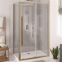 Eastbrook Vantage 2000 Easy Clean 1000mm Sliding Shower Door – Brushed Brass