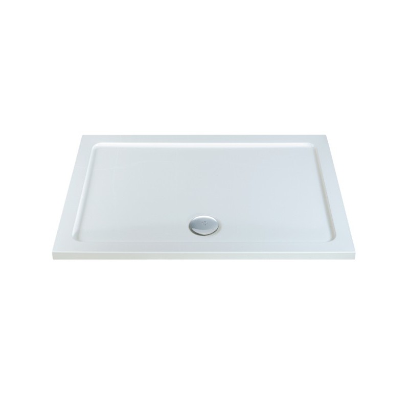 MX Elements 1000 x 800mm Rectangular Flat Top Shower Tray – White