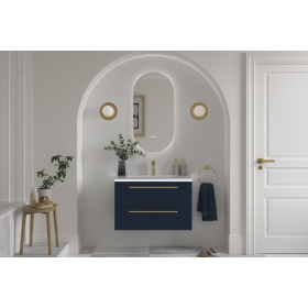 Highfield 800 Two Drawer Vanity Unit — Wall-Hung - Nocturne Blue Highfield 800 Two Drawer Vanity Unit — Wall-Hung - Nocturne Blue