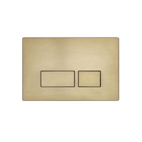 Square Dual Flush Plate - Brushed Brass Square Dual Flush Plate - Brushed Brass