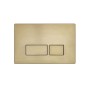 Square Dual Flush Plate - Brushed Brass