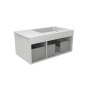 Loreto 800 Wall Hung Vanity Unit — Pearly White