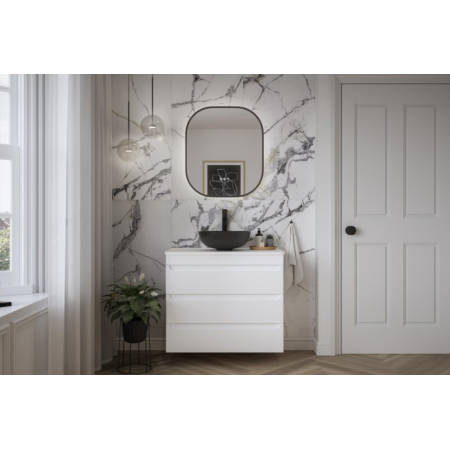 Byford 700 Two Drawer Slim Vanity Unit – White Matt