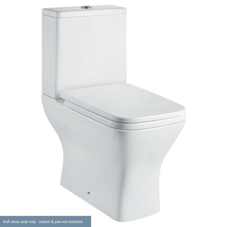Wingrave II Curved Rectangular Soft Close Toilet Seat – White