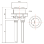 Harbour 38mm Brushed Brass Cistern Flush Button – Dual Flush Compatible