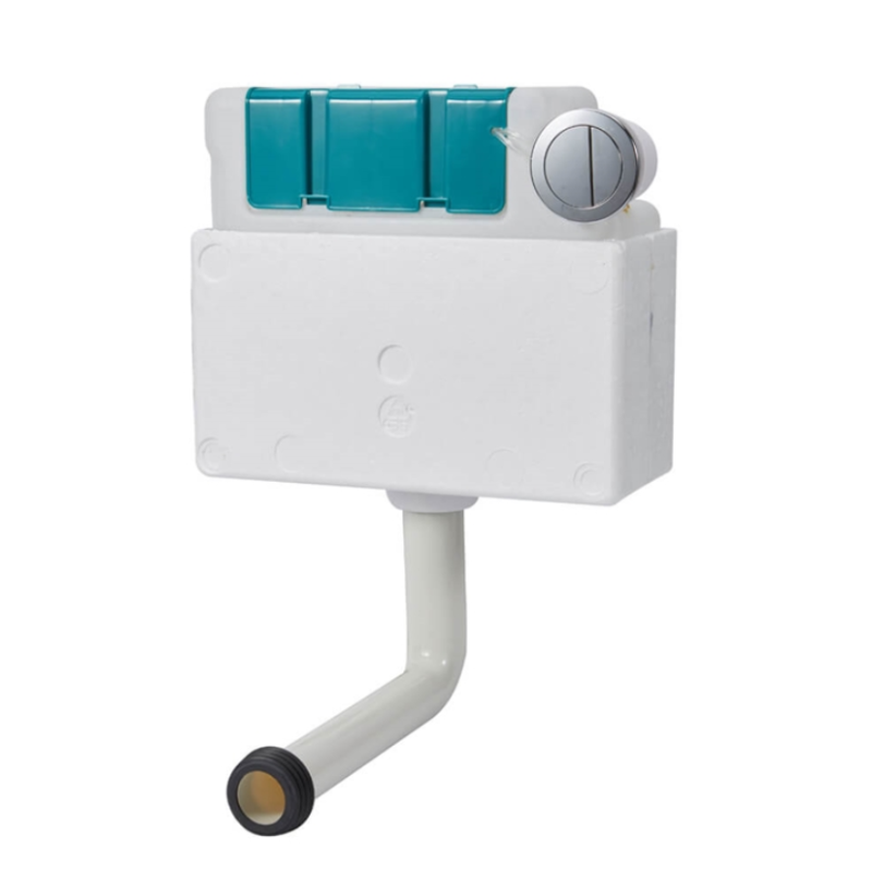 Pneumatic Dual Flush Concealed WC Cistern with Polystyrene Jacket