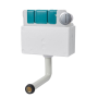 Pneumatic Dual Flush Concealed WC Cistern with Polystyrene Jacket