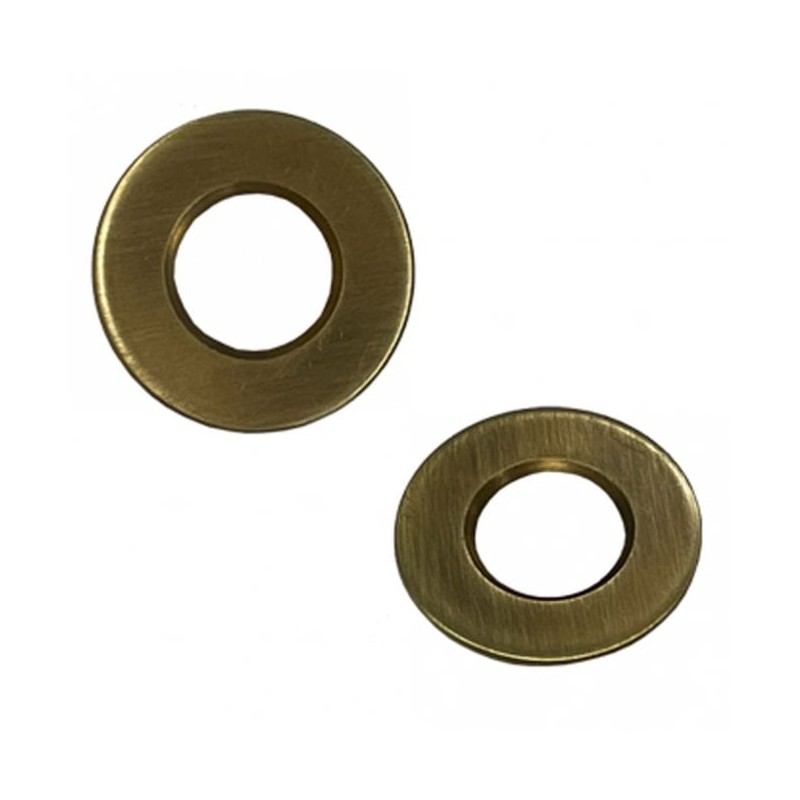Round Brushed Brass Overflow Cover