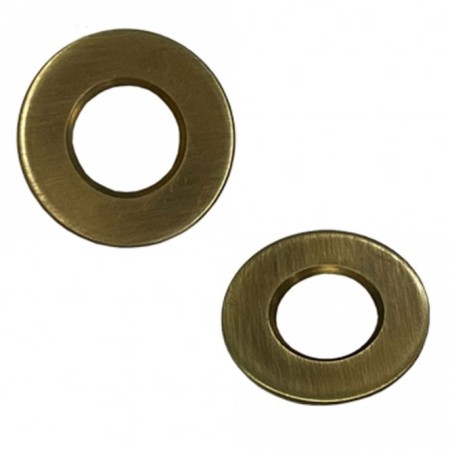 Round Brushed Brass Overflow Cover