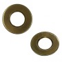 Round Brushed Brass Overflow Cover