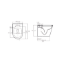 Ferrara Plus Rimless Back To Wall D Shape Toilet Pan And Seat