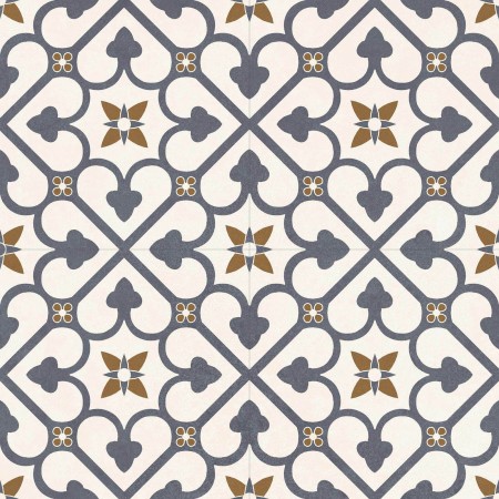Brighton Blue Matt Patterned 45x45cm Porcelain Tile