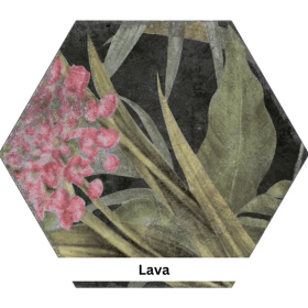 Aruba Lava Hexagon 23×27cm Glazed Porcelain Aruba Lava Hexagon 23×27cm Glazed Porcelain