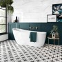 Lisbon Star White Patterned Ceramic Tile – 450x450mm