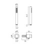 Safari Mini Shower Kit with Integrated Outlet – Matt Black