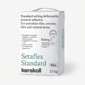 Kerakoll SetaFlex Standard White – Standard Setting Deformable Mineral Adhesive 20 kg Kerakoll SetaFlex Standard White – Standard Setting Deformable Mineral Adhesive 20 kg