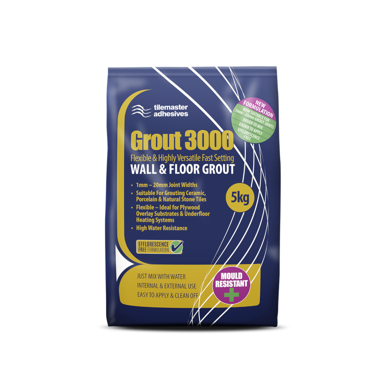 Grout 3000 – Flexible Wall & Floor Grout 5kg – Jasmine