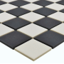 Victorian White & Black Chequer Mosaic Tile 291x291mm – Porcelain – Matt Finish