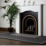 Victorian White & Black Corner Tile 280x168mm – Porcelain – Matt Finish