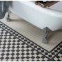 Victorian White & Black Corner Tile 280x168mm – Porcelain – Matt Finish