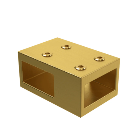 TI8 Brushed Brass Wetroom Panel T-Piece Connector