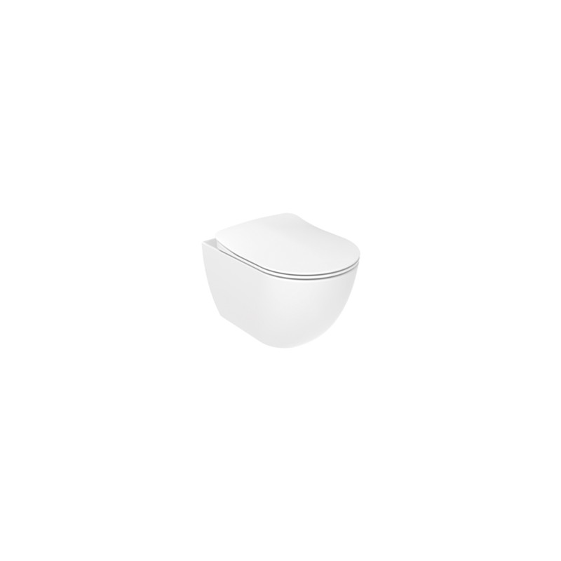 Creavit Free Rimless Wall Hung White + Soft Close Seat