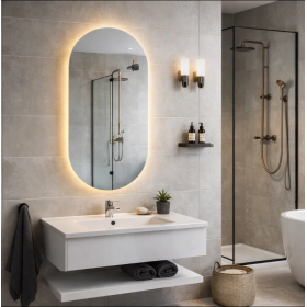 Lola Oval LED Bathroom Mirror – 500 × 900 mm (LO5090)