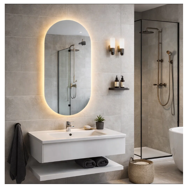 Lola Oval LED Bathroom Mirror – 500 × 900 mm (LO5090)