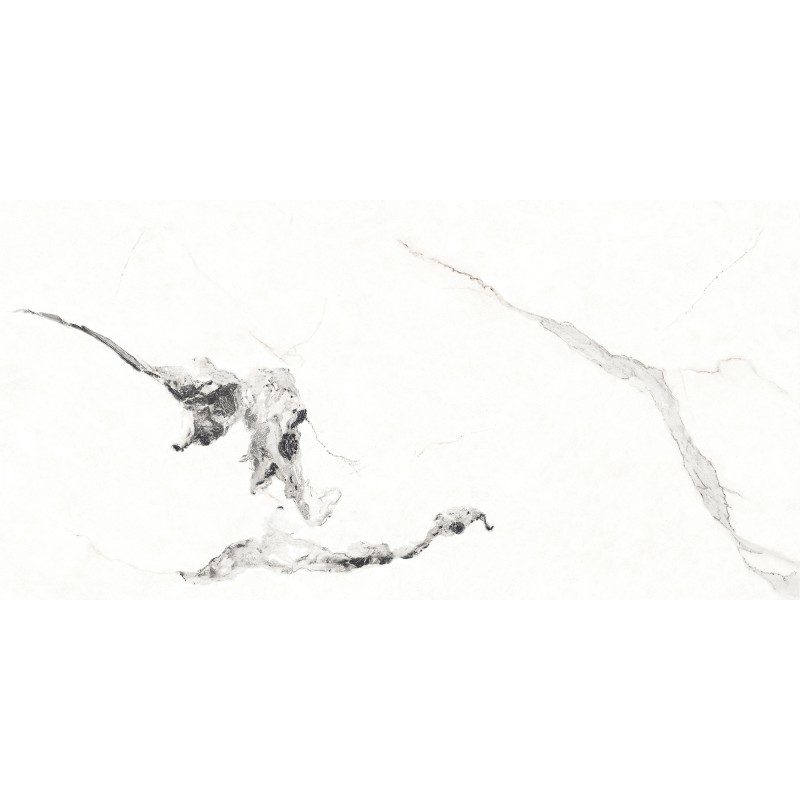 Thunder Statuario Porcelain Tile 600 × 1200mm – Glossy Finish
