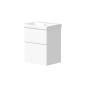 Knole Fluted 500mm Wall Hung Vanity Unit with Drawers – Matt White