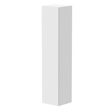 Knole Fluted Tall Wall Unit with Door – Matt White