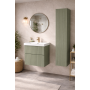 Knole Fluted Tall Wall Unit with Door – Sage Green