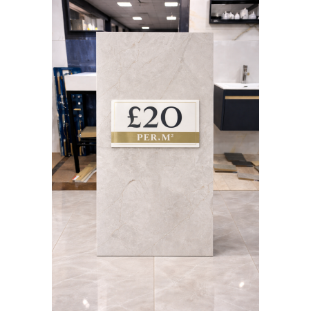 Silver Dune Porcelain Tile – 60x120 cm – Gloss Finish