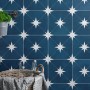 Barcelona Azul Porcelain Star Tile – Matt, Wall & Floor 22.3x22.3 cm