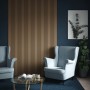 Medium Oak Acoustic Slatted Wall Panel 600x2400mm