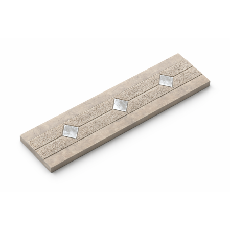 Travertine Pearl Border – Porcelain Decorative Strip 6x30 cm