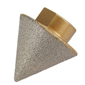 M14 2–38mm Gold Brazed Diamond Mill Cone Drill