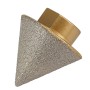 M14 2–38mm Gold Brazed Diamond Mill Cone Drill