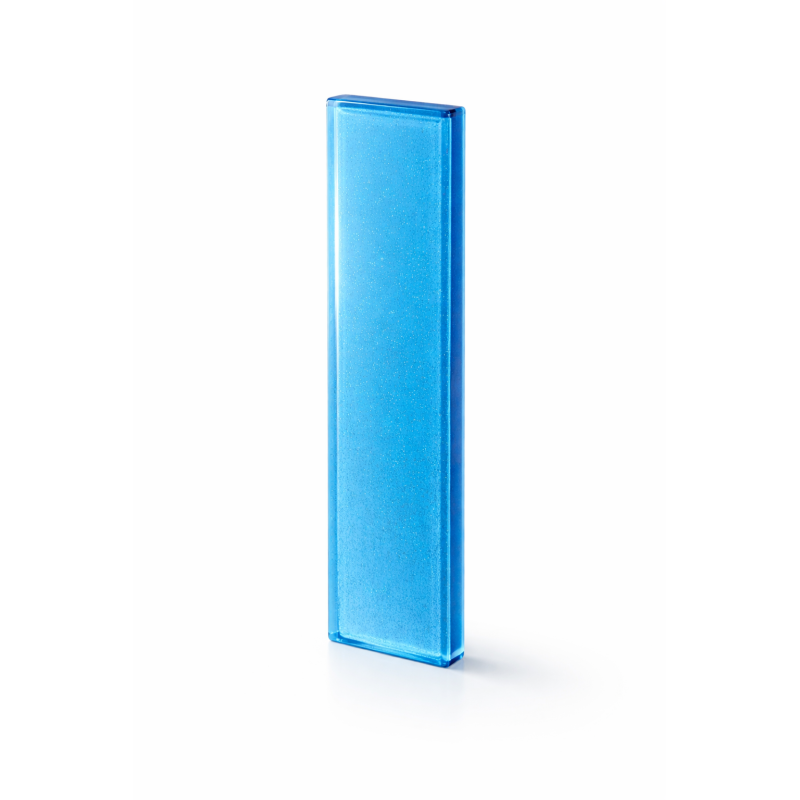 Blue Sparkle Glass Border Tile – 5×25 cm