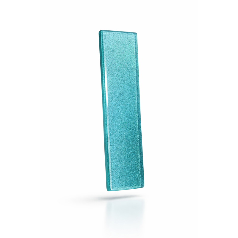 Turquoise Glass Border Tile 5×25 cm