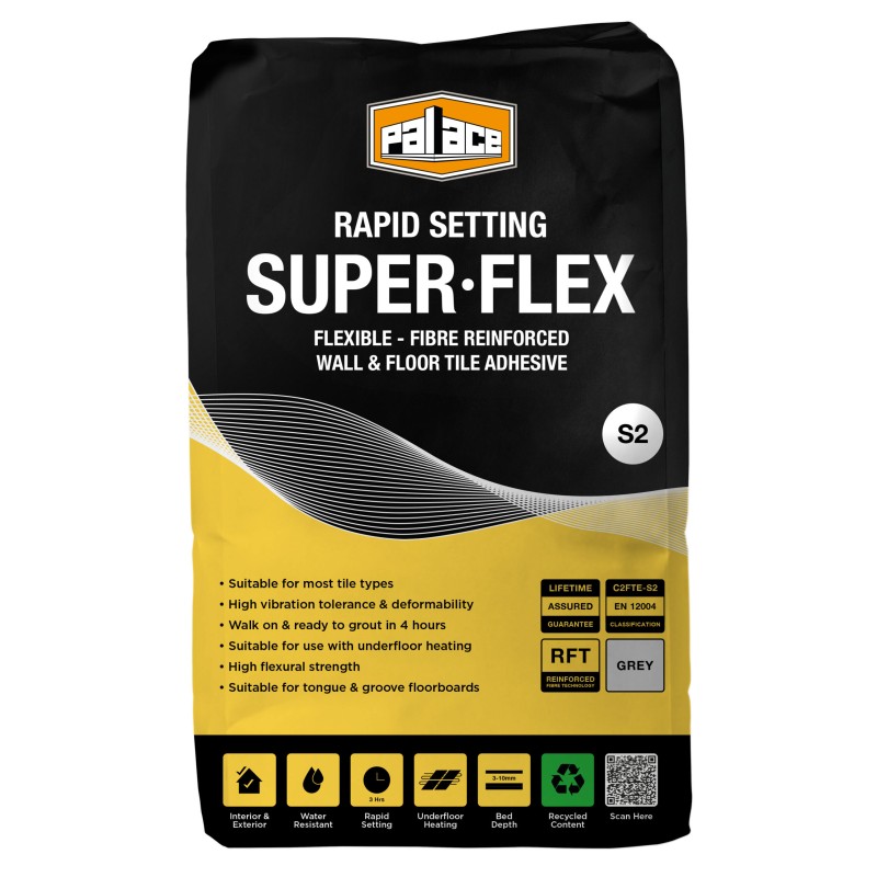 PALACE Super Flex S2 Rapid Setting Tile Adhesive – Grey (20kg)
