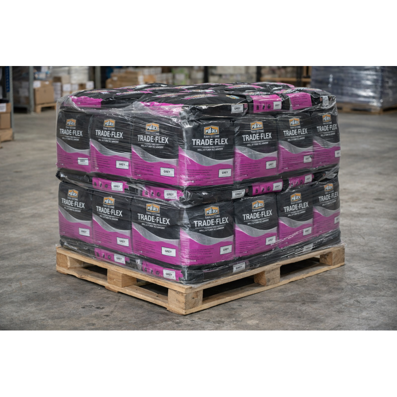Palace Trade-Flex Wall & Floor Tile Adhesive – Grey | Full Pallet (54 Bags)