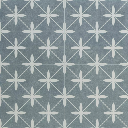 Lisbon Star Azul Patterned Ceramic Tile – 45x45cm