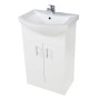 Lanza 650mm Floor Standing Basin Unit with Ceramic Basin – High Gloss White