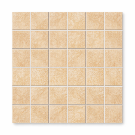 Dourado Beige Slate Effect Matt Porcelain Mosaic Sheet - 30x30cm