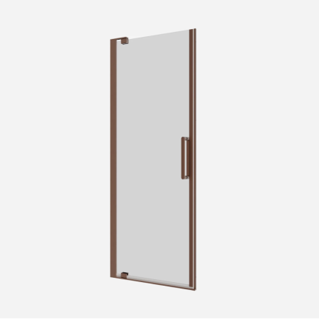 Optix 10 Pivot Shower Door with Side Panel – Brushed Bronze 800mm