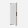 Optix 10 Pivot Shower Door with Side Panel – Brushed Bronze 800mm