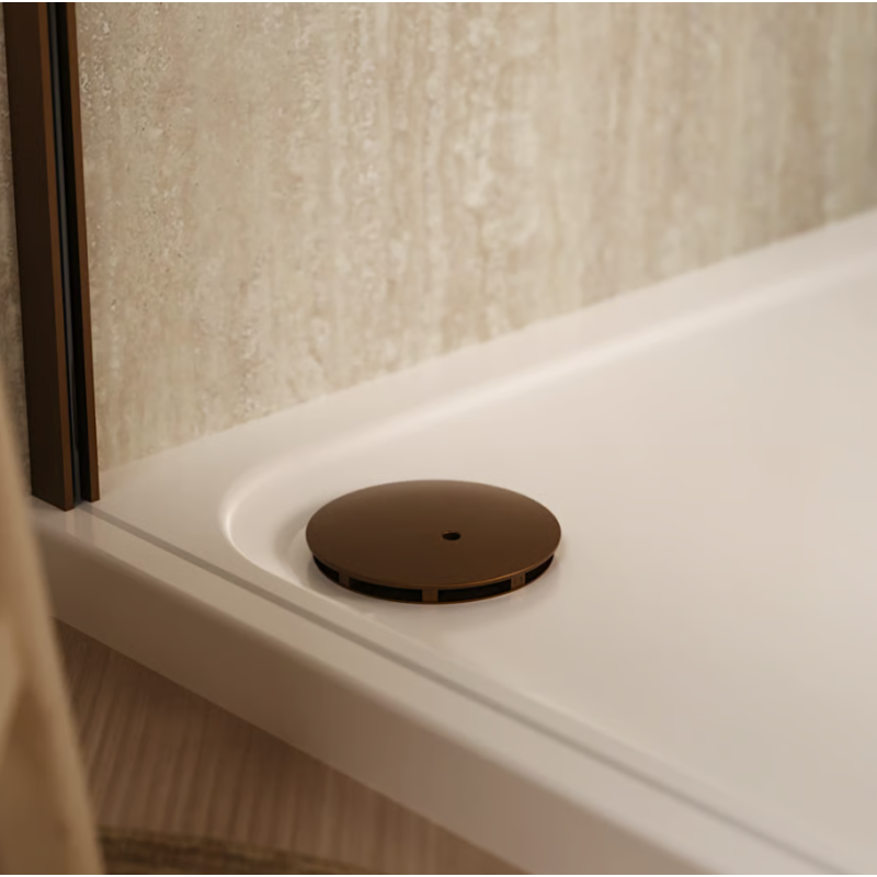 High Flow Shower Waste – Brushed Bronze