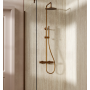 Central Multifunction Thermostatic Shower – Brushed Bronze